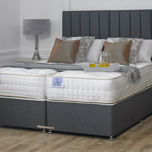 Luxury Hotel Zip and Link Contract 3000 Pocket Sprung Intelligent Memory Divan Bed Set