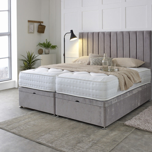 Essential Guest Hotel Zip and Link Contract 1000 Pocket Sprung Ottoman Divan Bed Set