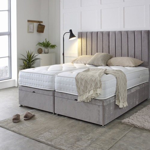 Essential Guest Hotel Zip and Link Contract 2000 Pocket Sprung Ottoman Divan Bed Set